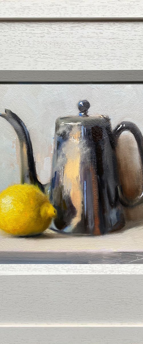 Coffee Pot with Lemon by David Barber