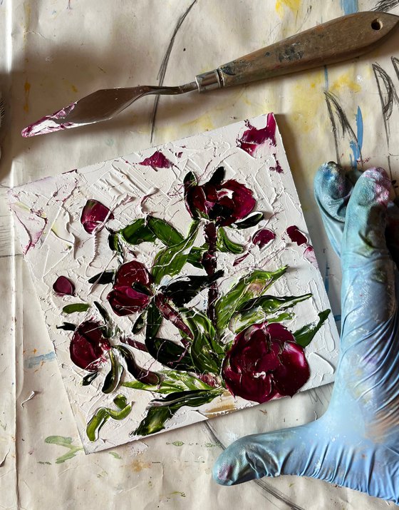 Peony Buds Painting