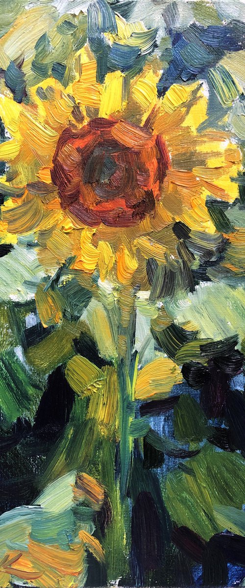 Sunflower small etude by Nataliia Nosyk