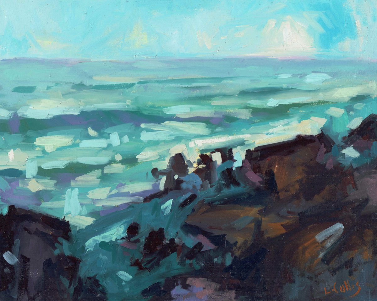 Rocks and Sea Study by Louise Collis