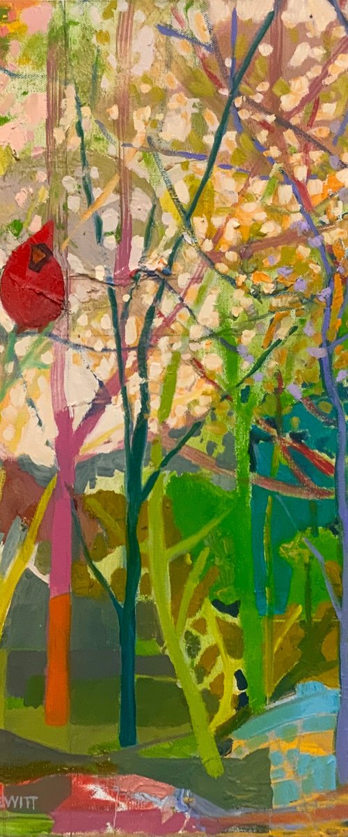Mr Cardinal On His Usual Perch by Steven Page Prewitt