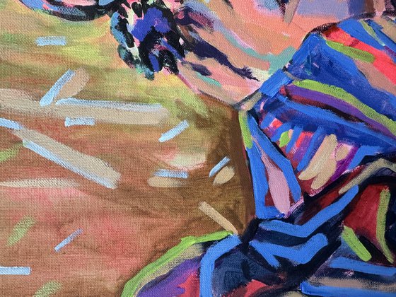 Shimmering Nude Relaxing