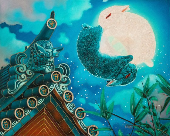 Rabbits moon