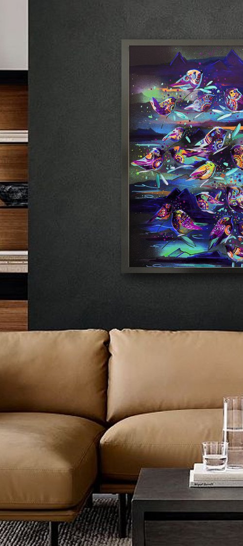 aurora birds by Randi Antonsen