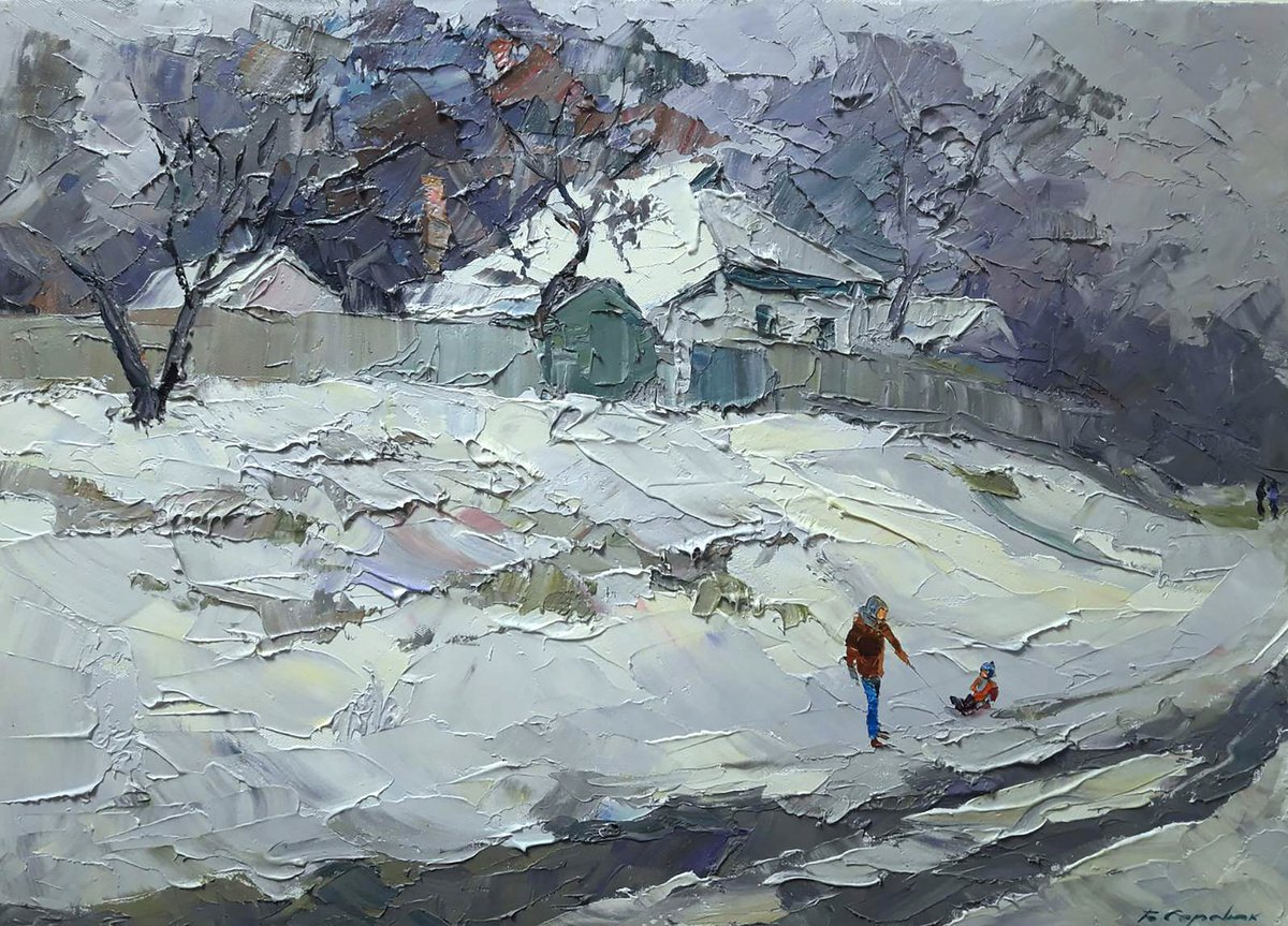 Oil painting January by Boris Serdyuk
