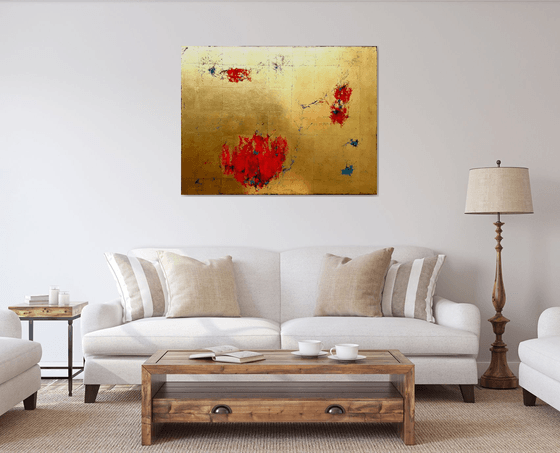 Gold  abstract painting  #00111