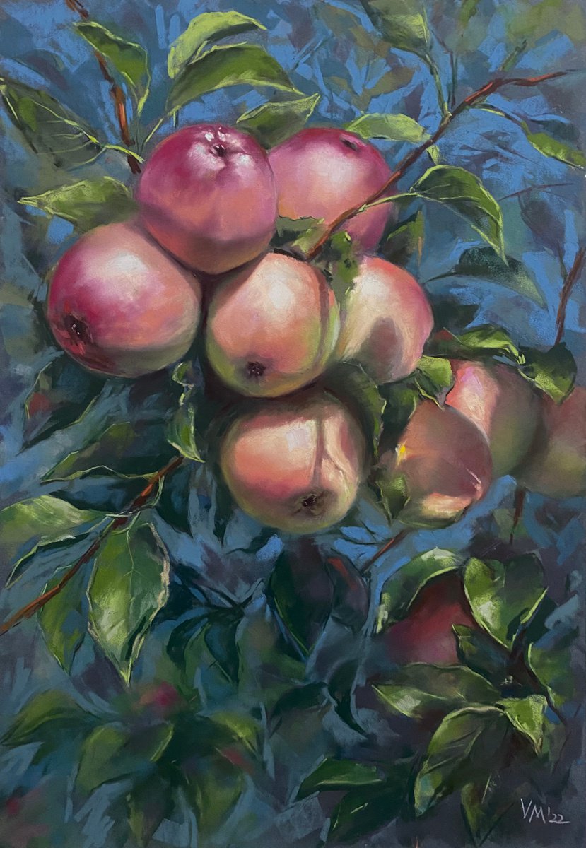 In an apple orchard by Maria Vasilevich