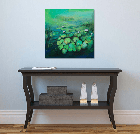 Water Lily Pond ! Comtemporary Abstract Art