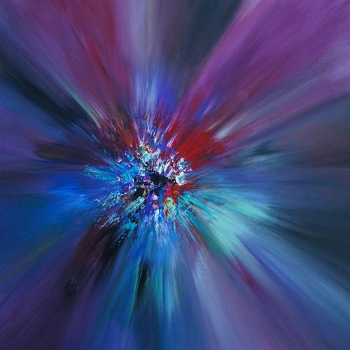 Turquoise Explosion 2 (Large Artwork by Richard Vloemans