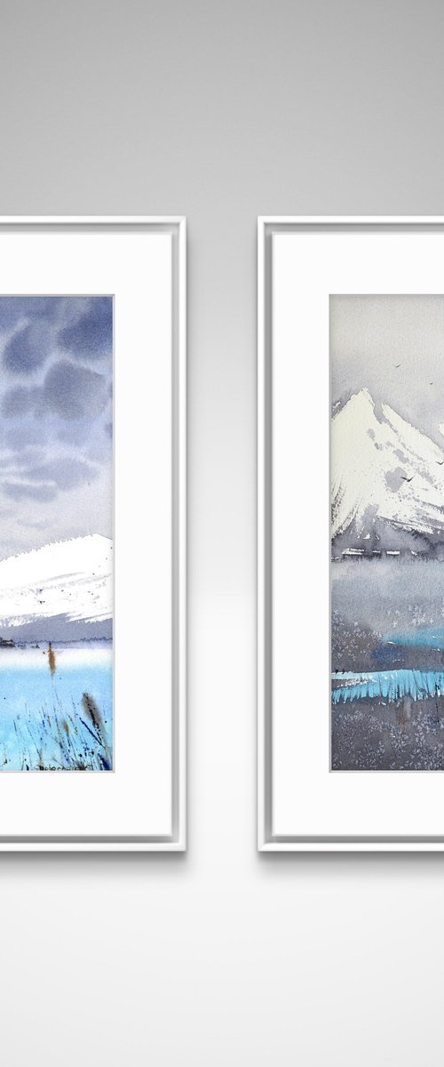 Stillness of Snow (Diptych) by Eugenia Gorbacheva
