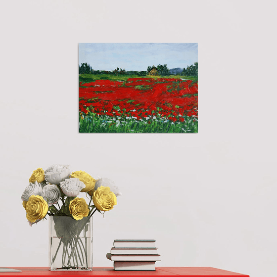 Poppies field II /  ORIGINAL PAINTING