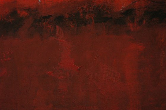 "Red Horizon". Large panoramic abstract.