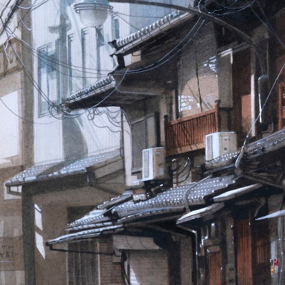 Kyoto Alleyway Light and Shadow