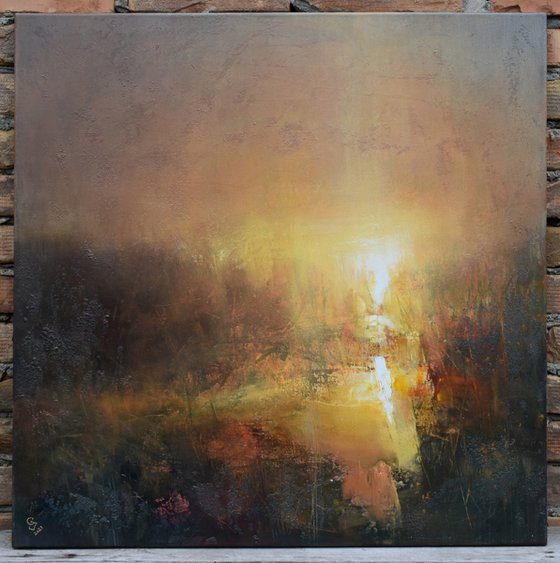 " Hazy Sunrise " SPECIAL PRICE / W 80 x H 80 cm