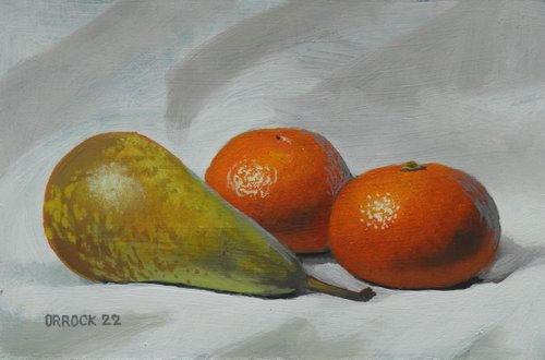 A Pear & Clementines by Peter Orrock