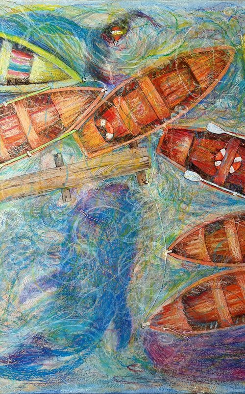 Boats in the Bay by Rakhmet Redzhepov