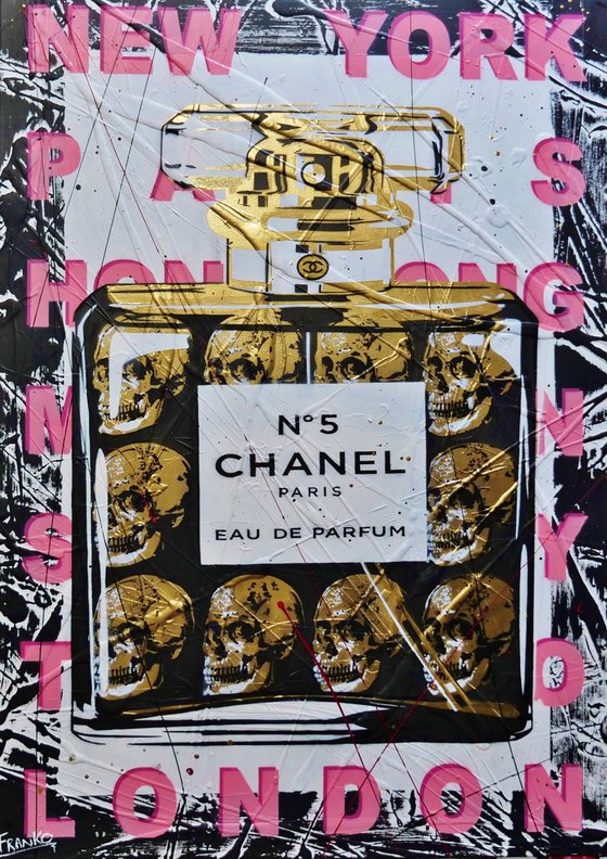 Chanel Le Chic 140cm x 100cm Chanel Perfume Bottle Textured Urban Pop Art