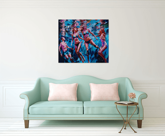 Over the blue mirror