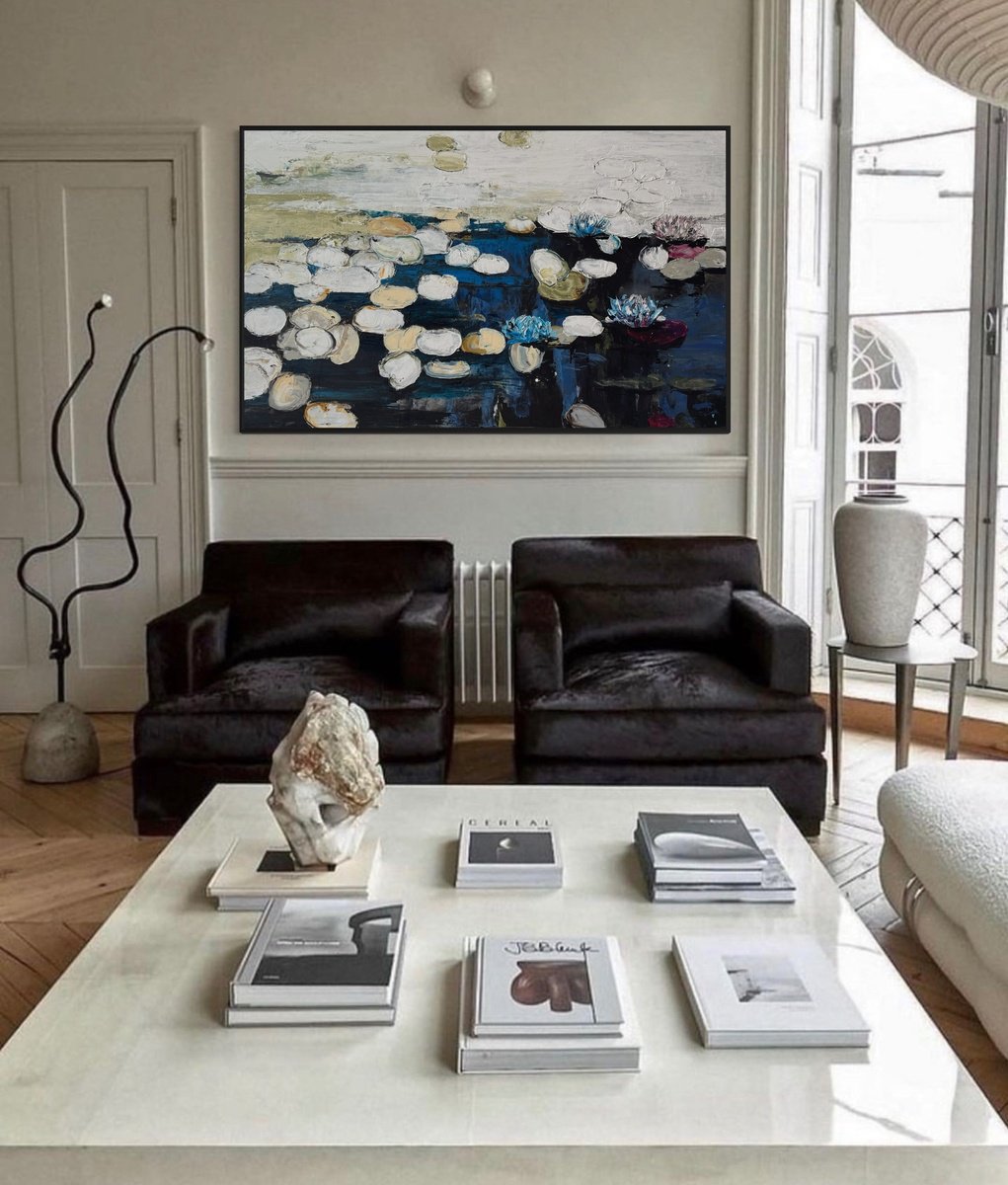 Impressionistic Botanical Acrylic Painting By Tetiana Hutsul, 61 X 37", A Glow You Can