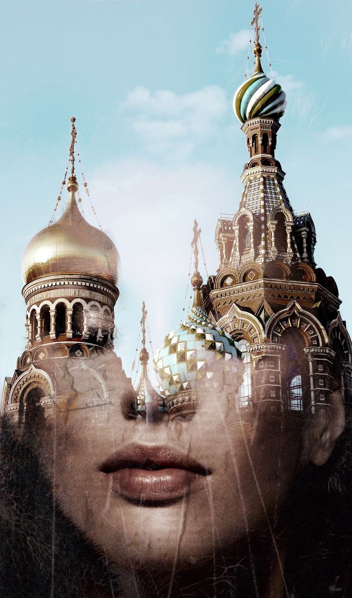 Illustrative Portrait Photograph By Bojan Jevtic, 23 X 39, Fusion, Original Artwork