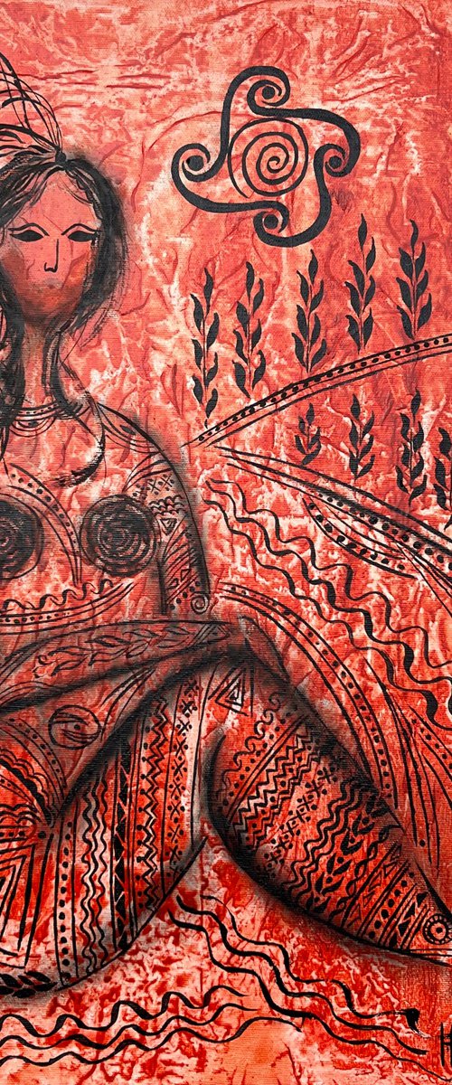 Tribal Tatoo Woman. Endless Times. by Halyna Kirichenko
