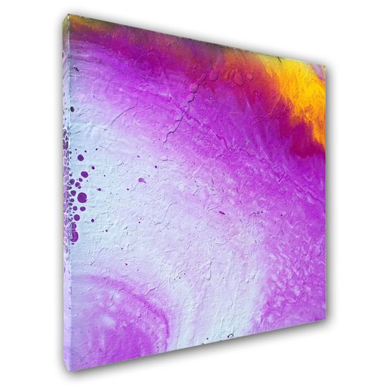 "Too Close To The Sun" - Original Abstract PMS Fluid Acrylic Painting - 20 x 20 inches