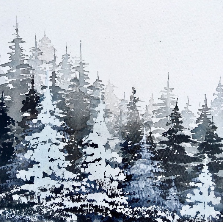 Snowcapped Pine Trees By Irina Rumyantseva Artfinder