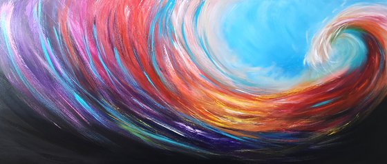 Wave of Joy - seascape, emotional, panoramic