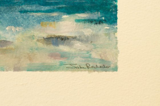 Storm Approaching, original Watercolour, 20cm x 20cm, gift, framed