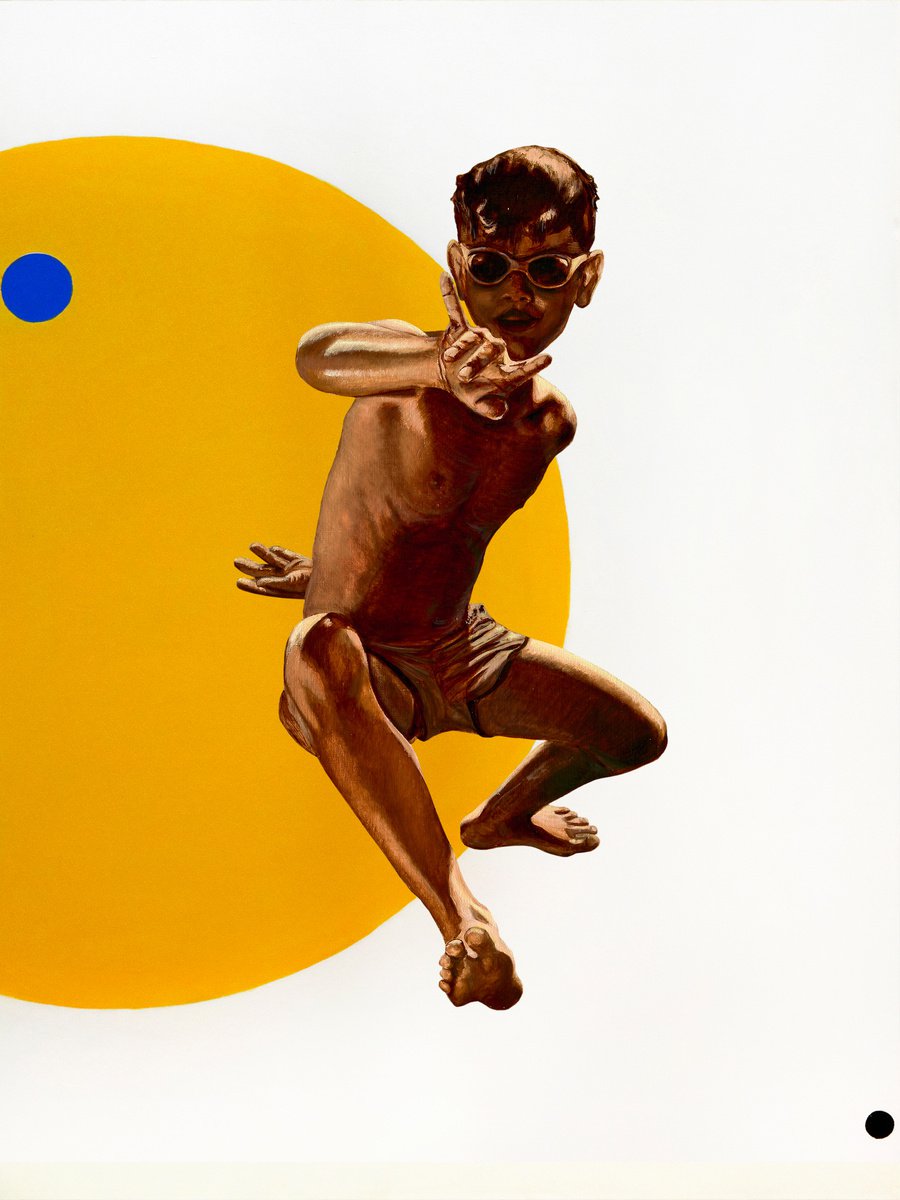 Golden boy on yellow Limited edition of 10 by Anastassia Markovskaya