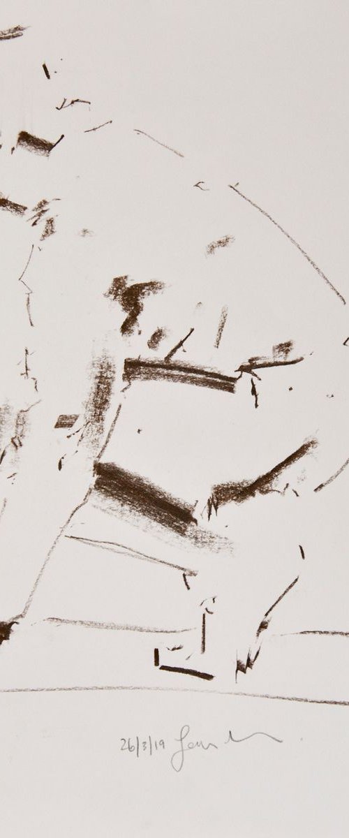 Nude Male -Life Drawing No 390 by Ian McKay