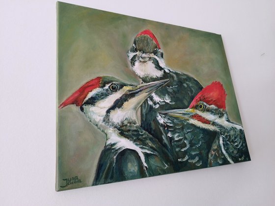 Family Portrait Of Woodpeckers