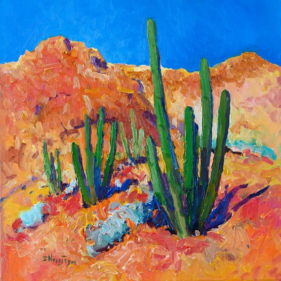 Cactuses in the Desert, Midday