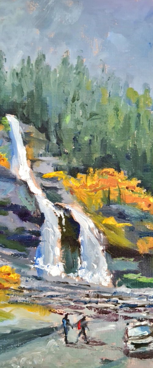 Alpine waterfall by Toni Swiffen