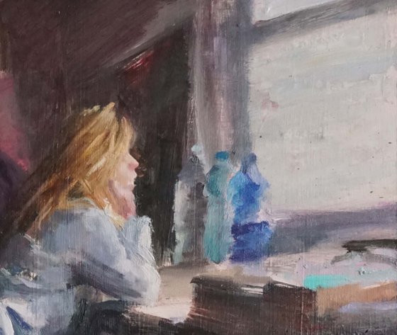 Meg in studio