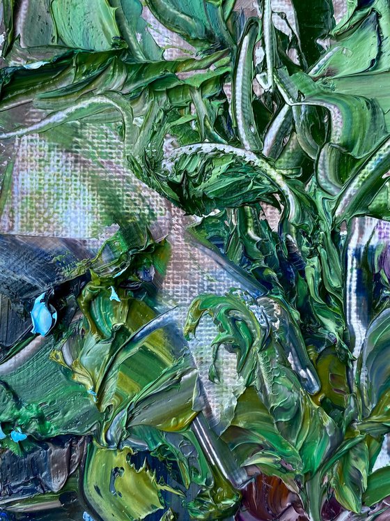Bali Tropical House Oil Art