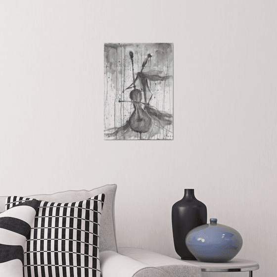 CELLO. A SERIES OF WORKS "MUSIC OF THE RAIN"