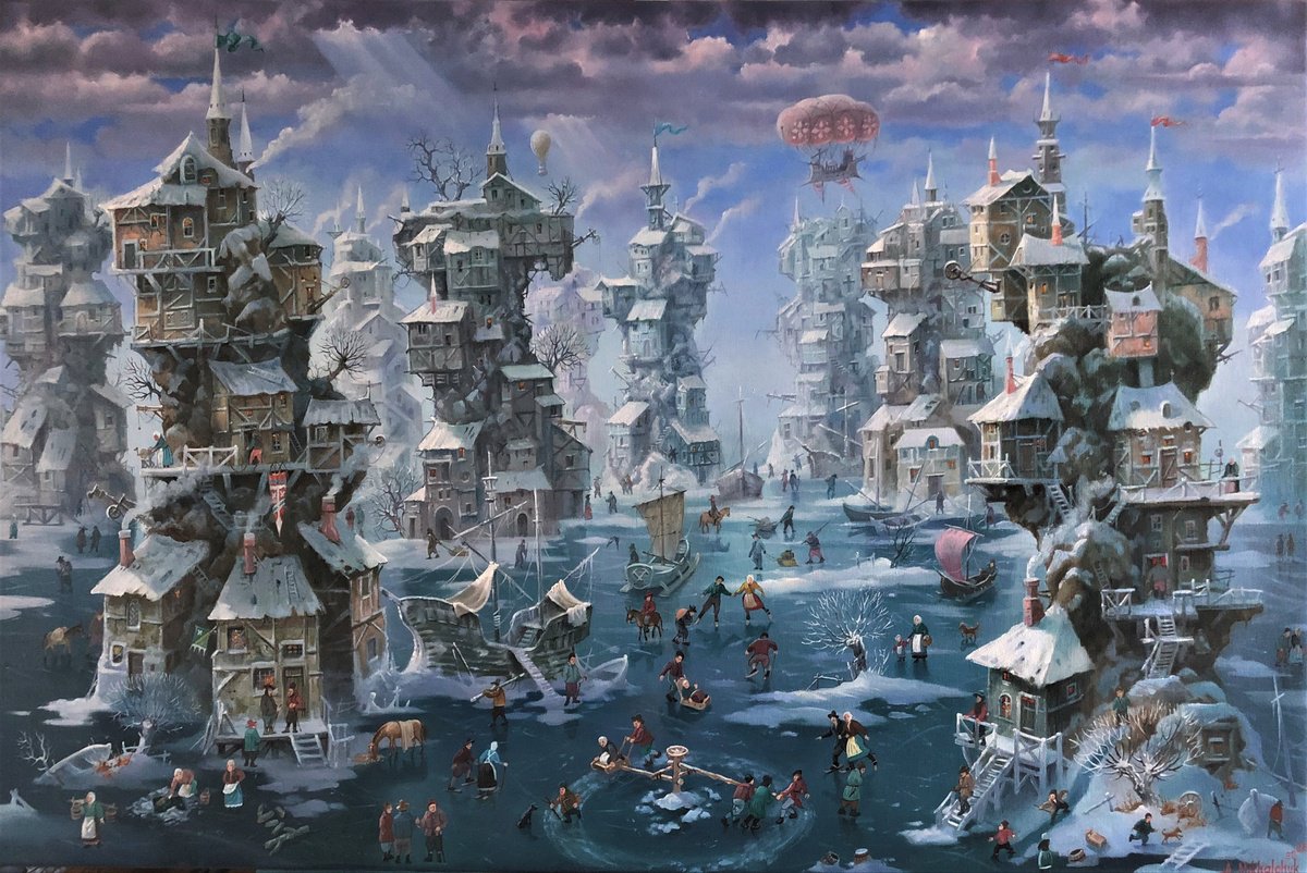 Winter City by Alexander Mikhalchyk