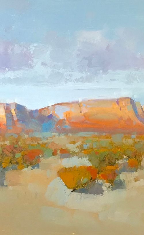 Canyon View, Landscape oil painting, One of a kind, Signed, Handmade artwork by Vahe Yeremyan