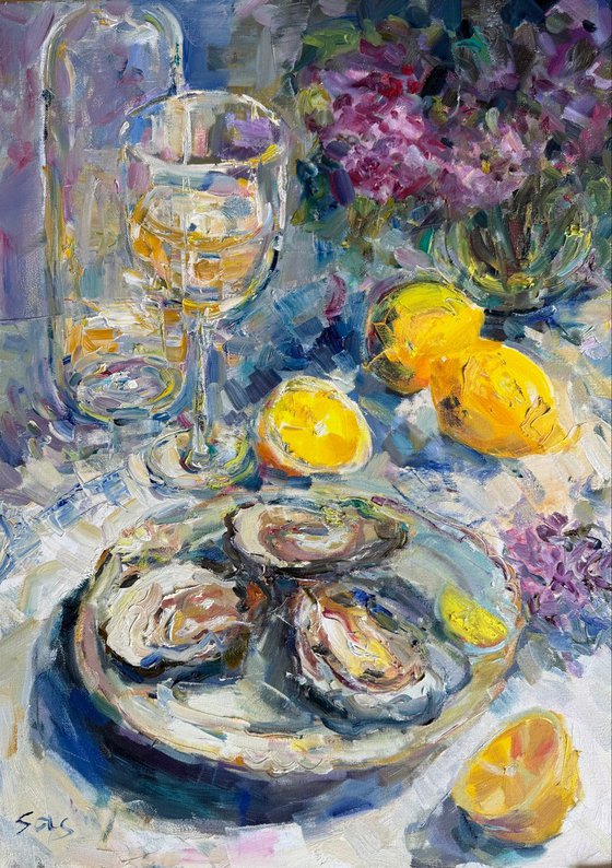 Still life with oysters
