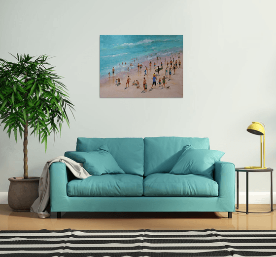 Summertime beach 40x28 in