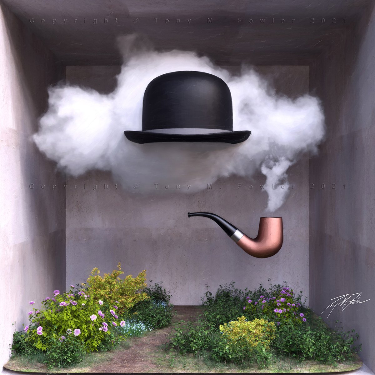 Surrealistic Giclee Print , Cloudseeder By Tony Fowler, 29 X 29, Artwork For Sale On Artfinder