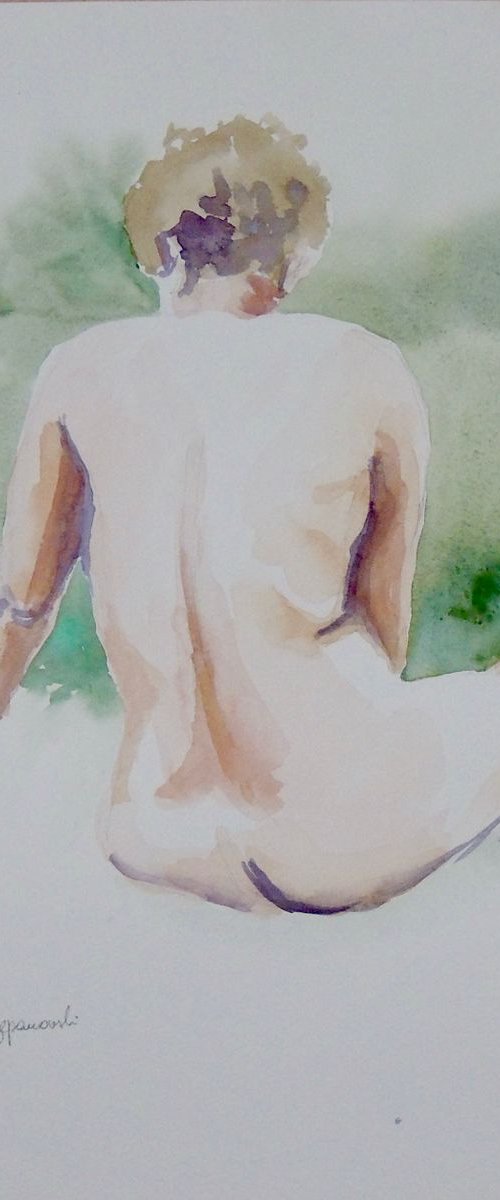 Nude with her back turned by Krystyna Szczepanowski