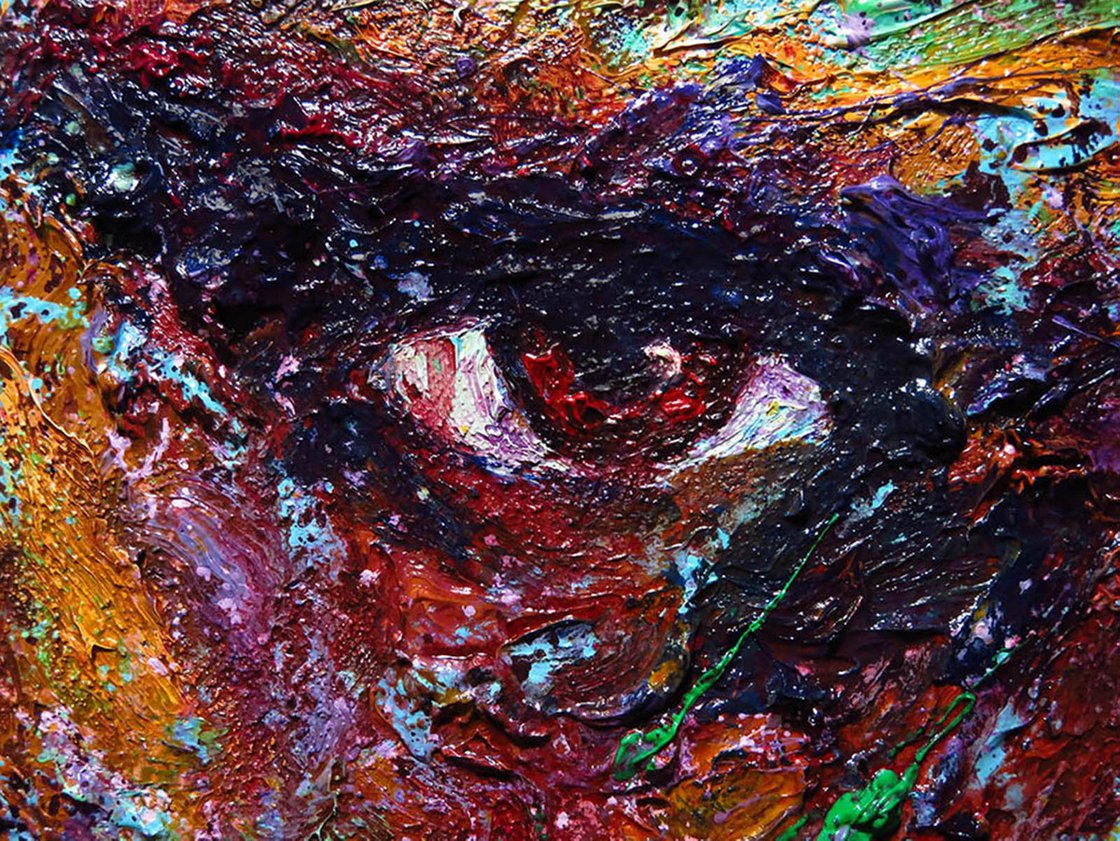 UNTITLED x1364 - Original oil painting portrait face signed