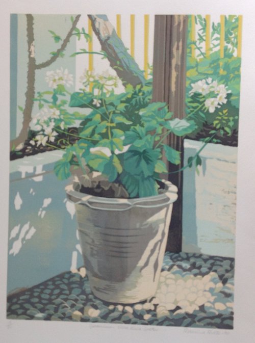 Geraniums Villa Koula Spetses by Rosalind Forster