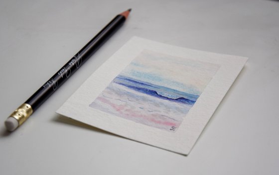 Miniature painting Ocean wave