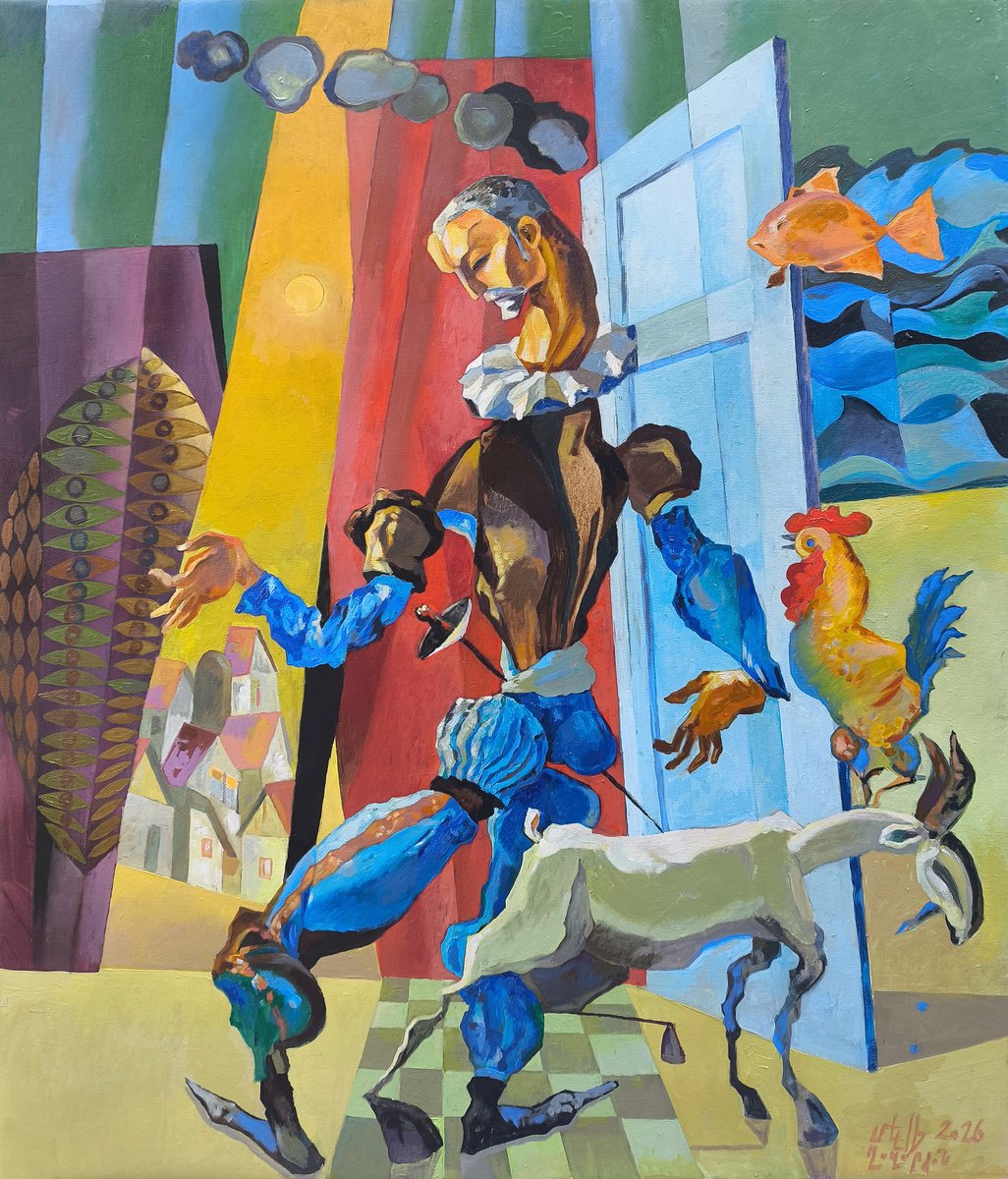 Expressive Oil Painting , Theatre Of Imagination By Meliq Khazaryan, 24 X 28, Artwork For Sale On Artfinder
