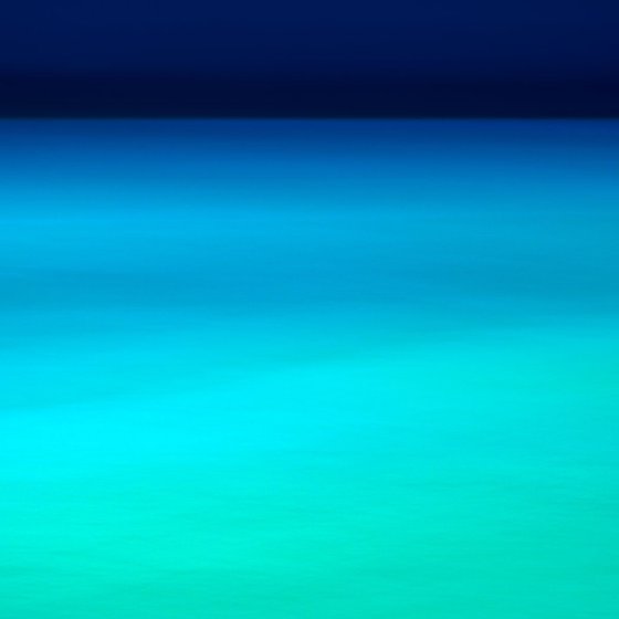 Hebridean Sea Fields - Teal Blue Abstract Seascape