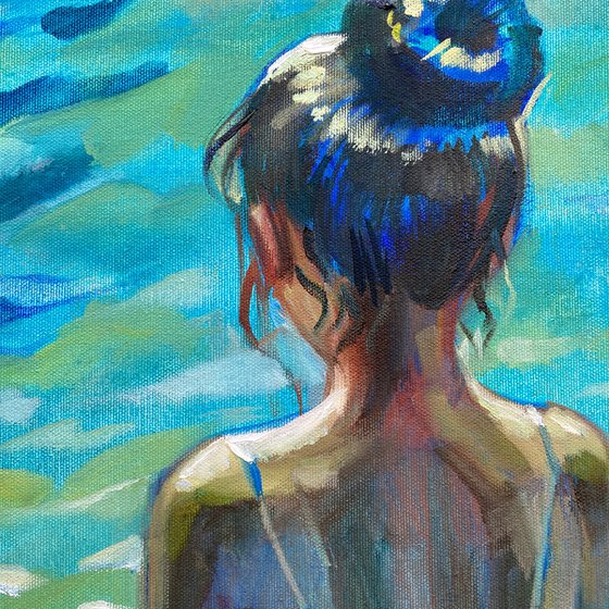 By the Quiet Water - original oil painting