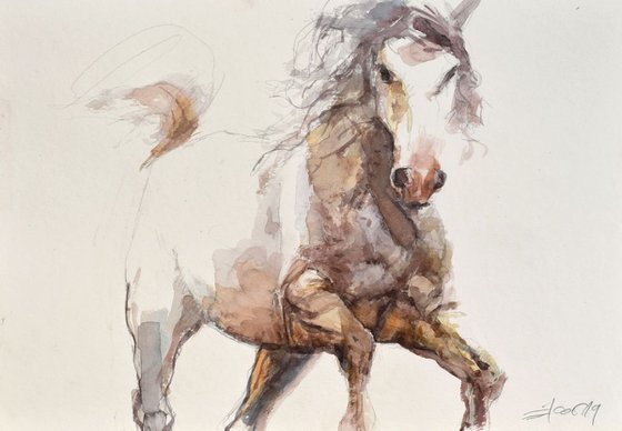 Running  horse study 6